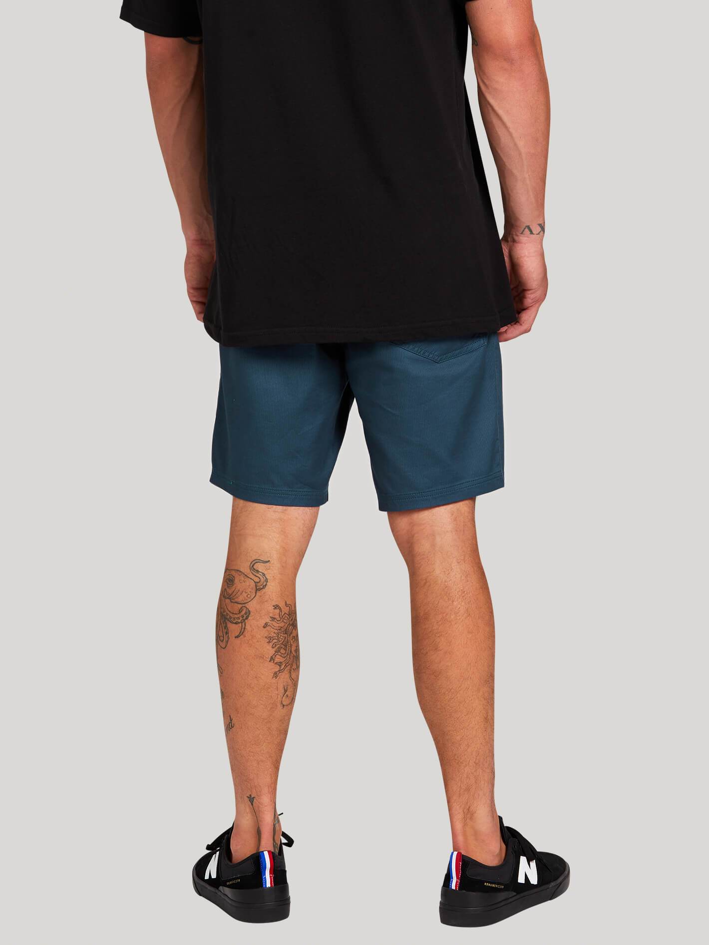 Mongrol 18" Shorts mit elastischer Taille - Verblasstes Marineblau