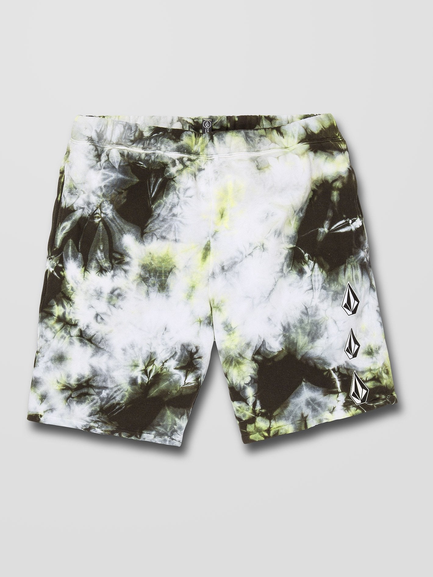 Iconic Stone Plus Fleece-Shorts – LIME TIE DYE