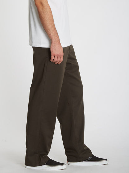 Loose Truck Chino Pants - RINSED BLACK