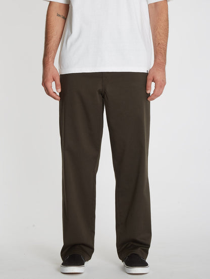 Loose Truck Chino Pants - RINSED BLACK