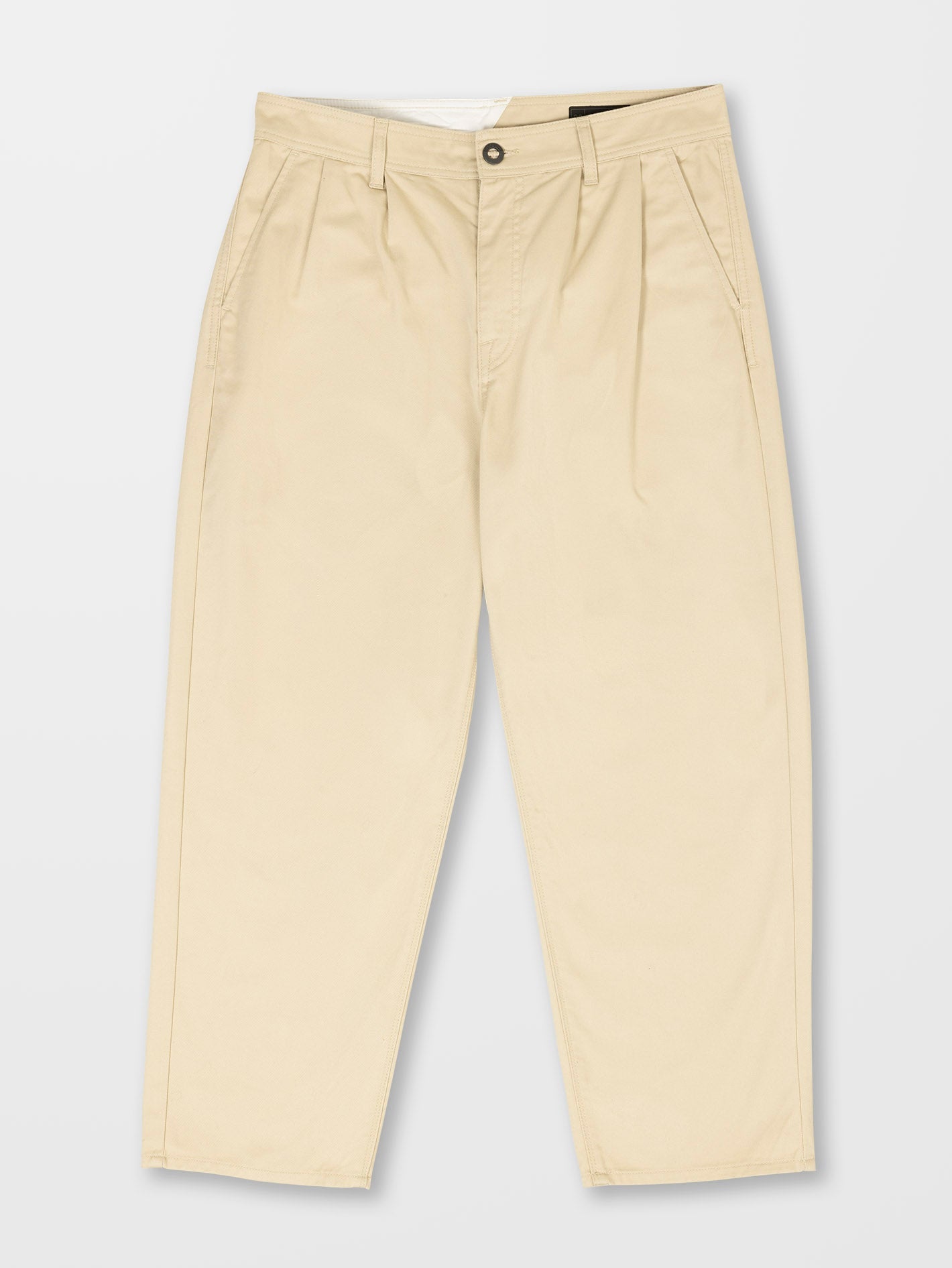 Pleated Chino Pants - ALMOND