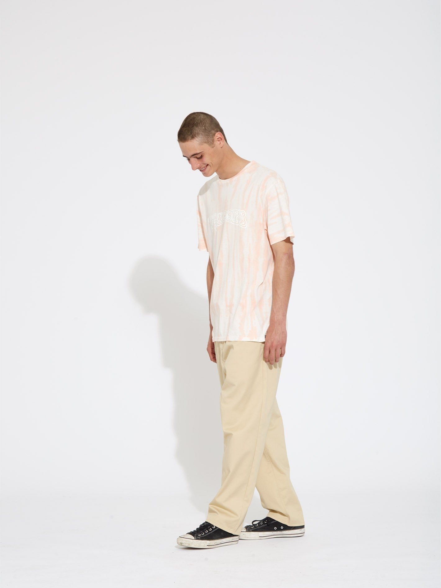 Pleated Chino Pants - ALMOND