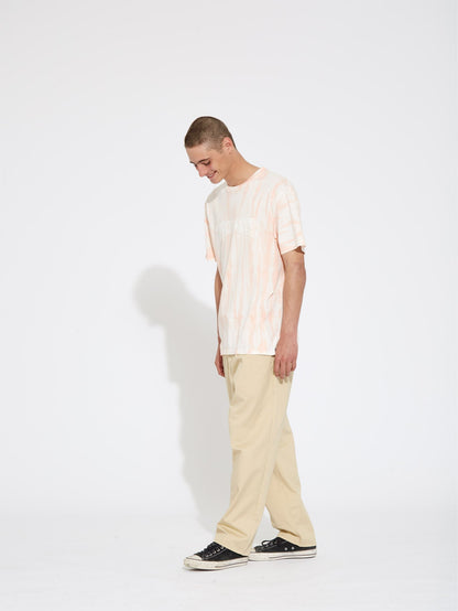 Pleated Chino Pants - ALMOND