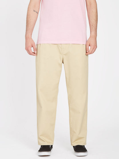 Pleated Chino Pants - ALMOND