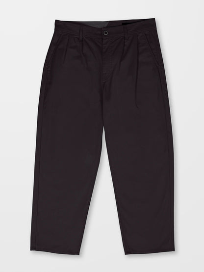 Pleated Chino Pants - BLACK