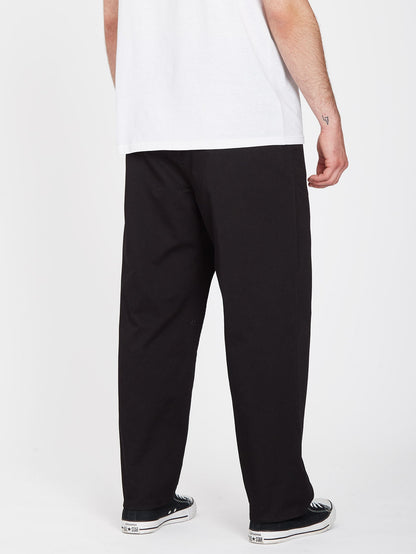 Pleated Chino Pants - BLACK