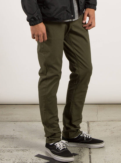 VSM Gritter modern tapered chinos - Military