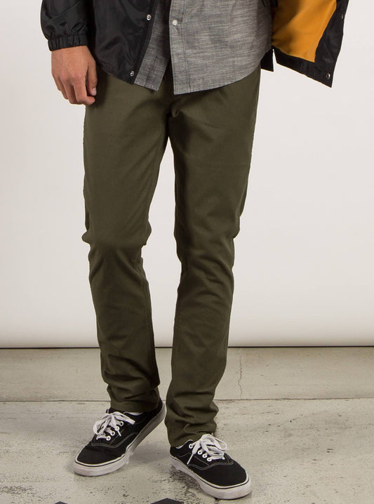 Chino VSM Gritter coupe modern tapered - Military