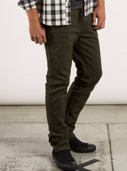 Pantalon chino slim VSM Gritter - Dark Green