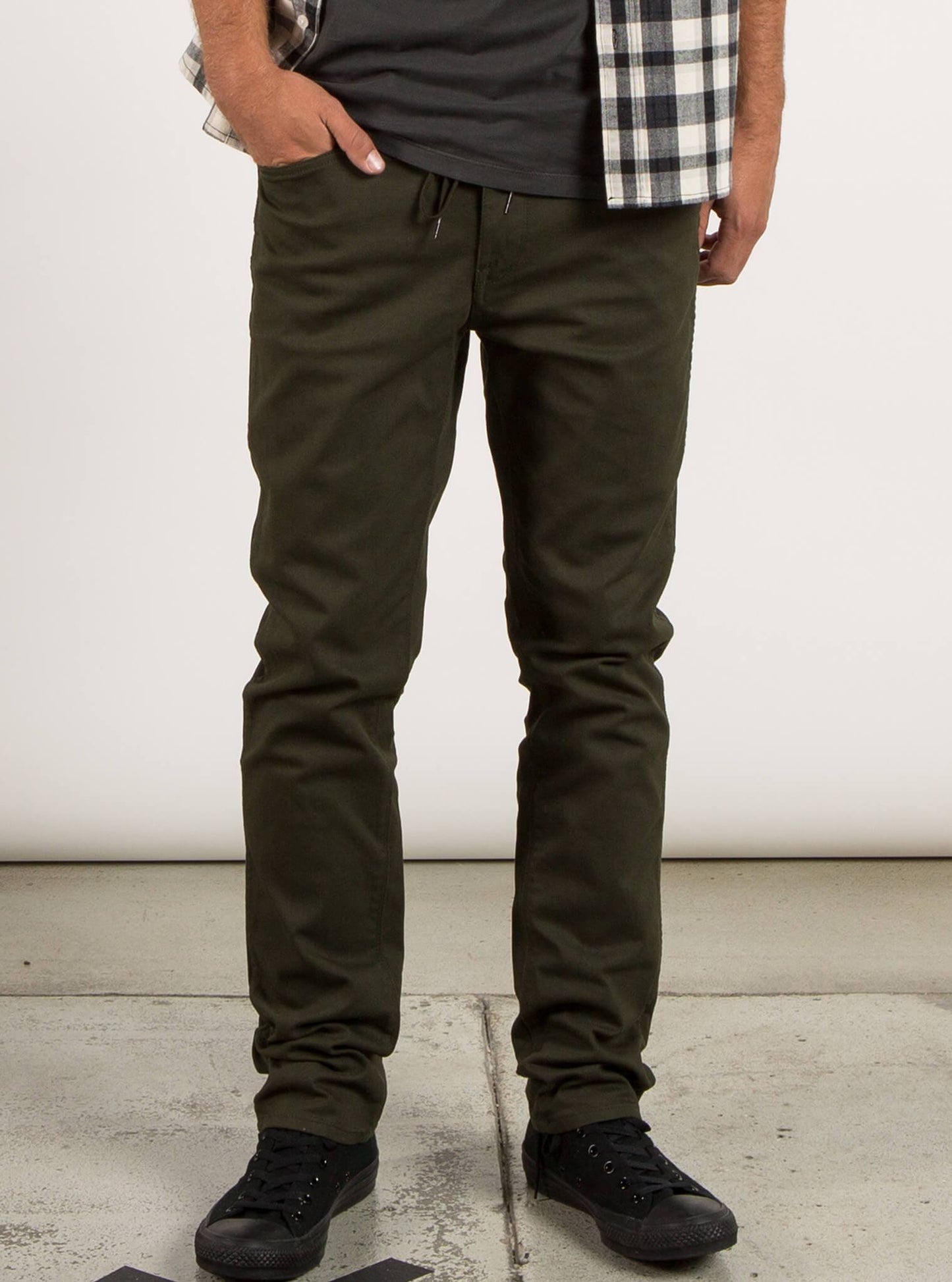 Pantalon chino slim VSM Gritter - Dark Green