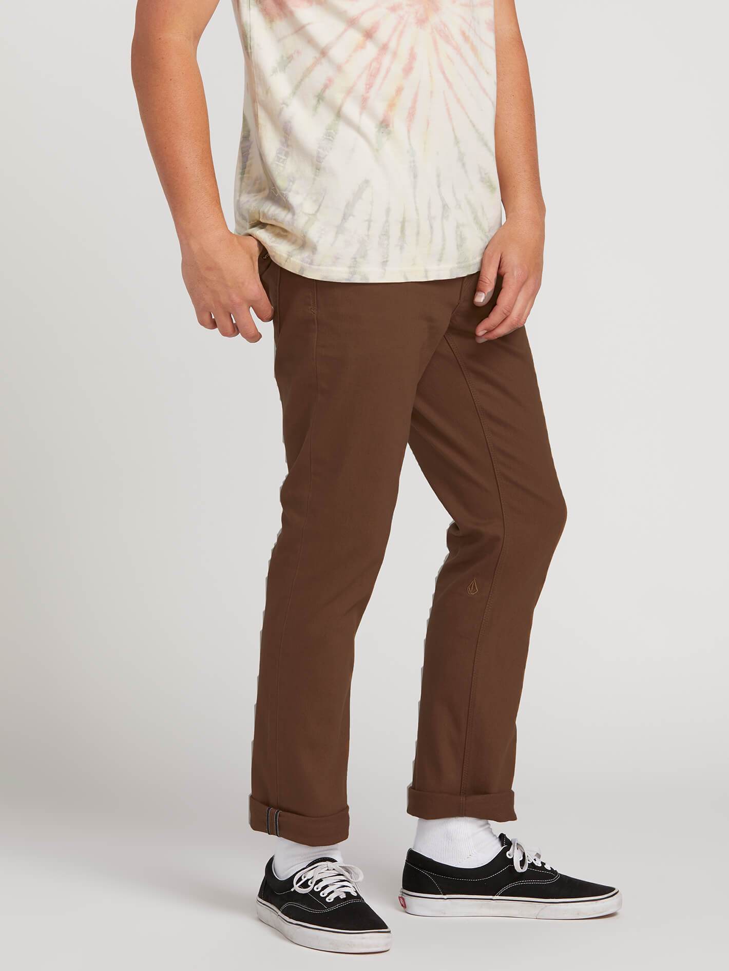 Pantalon Vorta Slub - Dark Brown