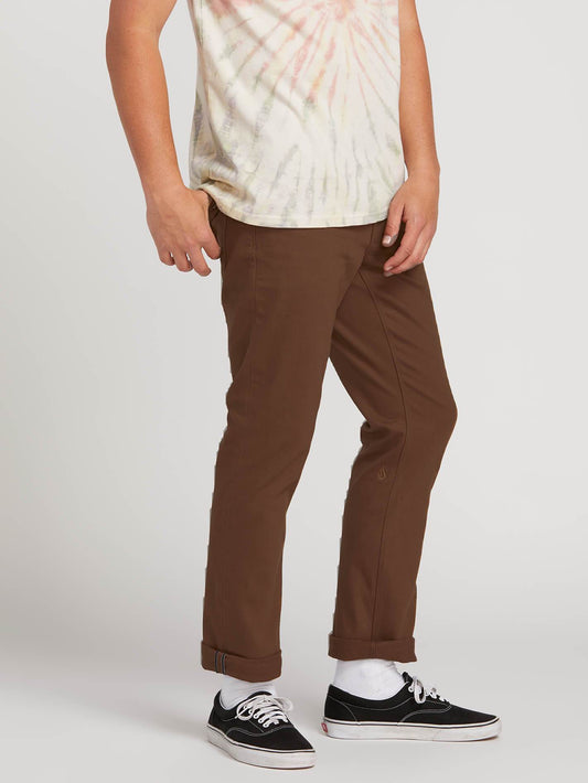 Pantalon Vorta Slub - Dark Brown