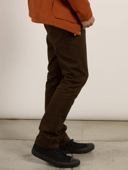 Pantalon Vorta 5 Pocket Slub - Dark Chocolate