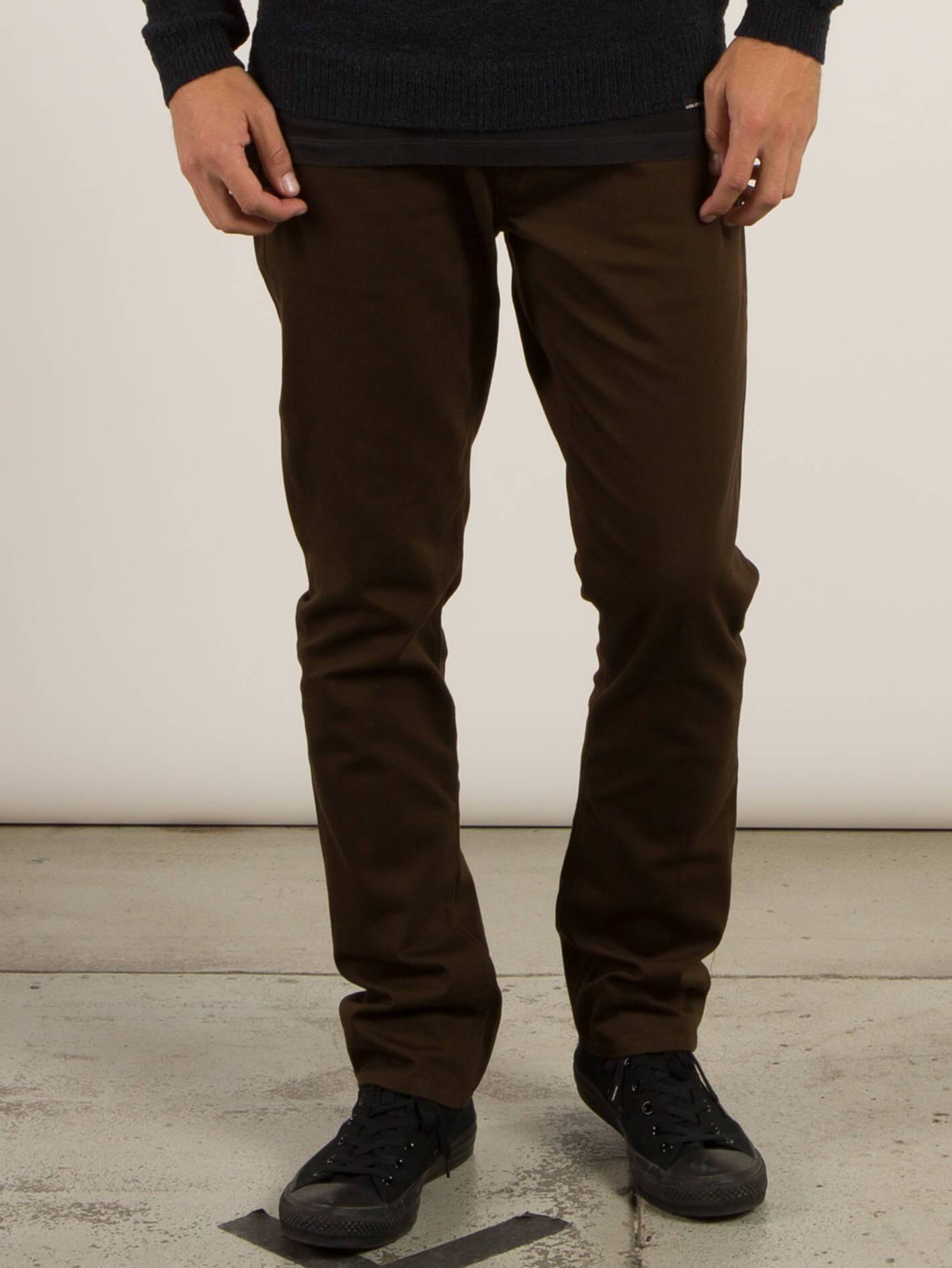 Pantalon Vorta 5 Pocket Slub - Dark Chocolate