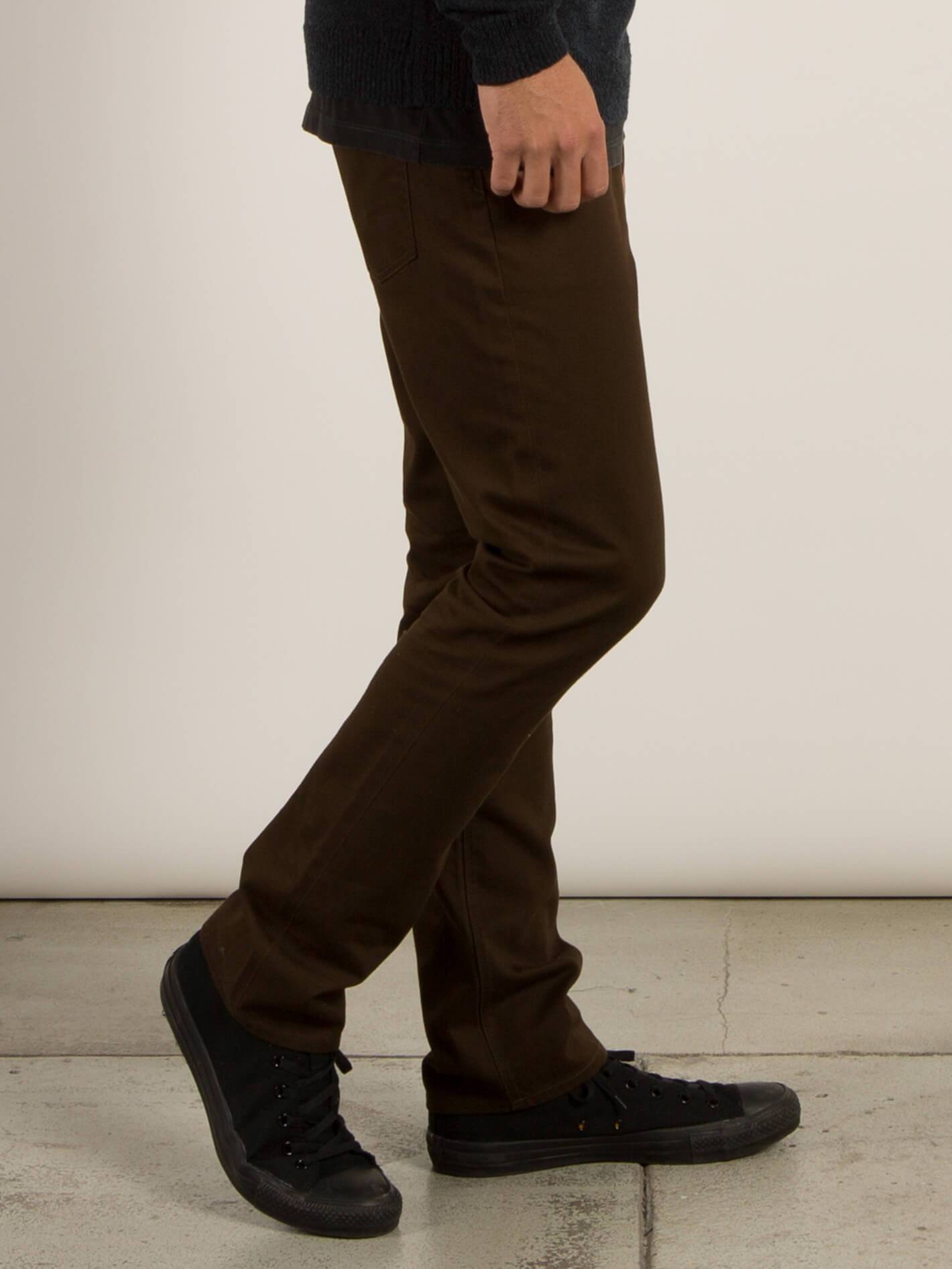Pantalon Vorta 5 Pocket Slub - Dark Chocolate