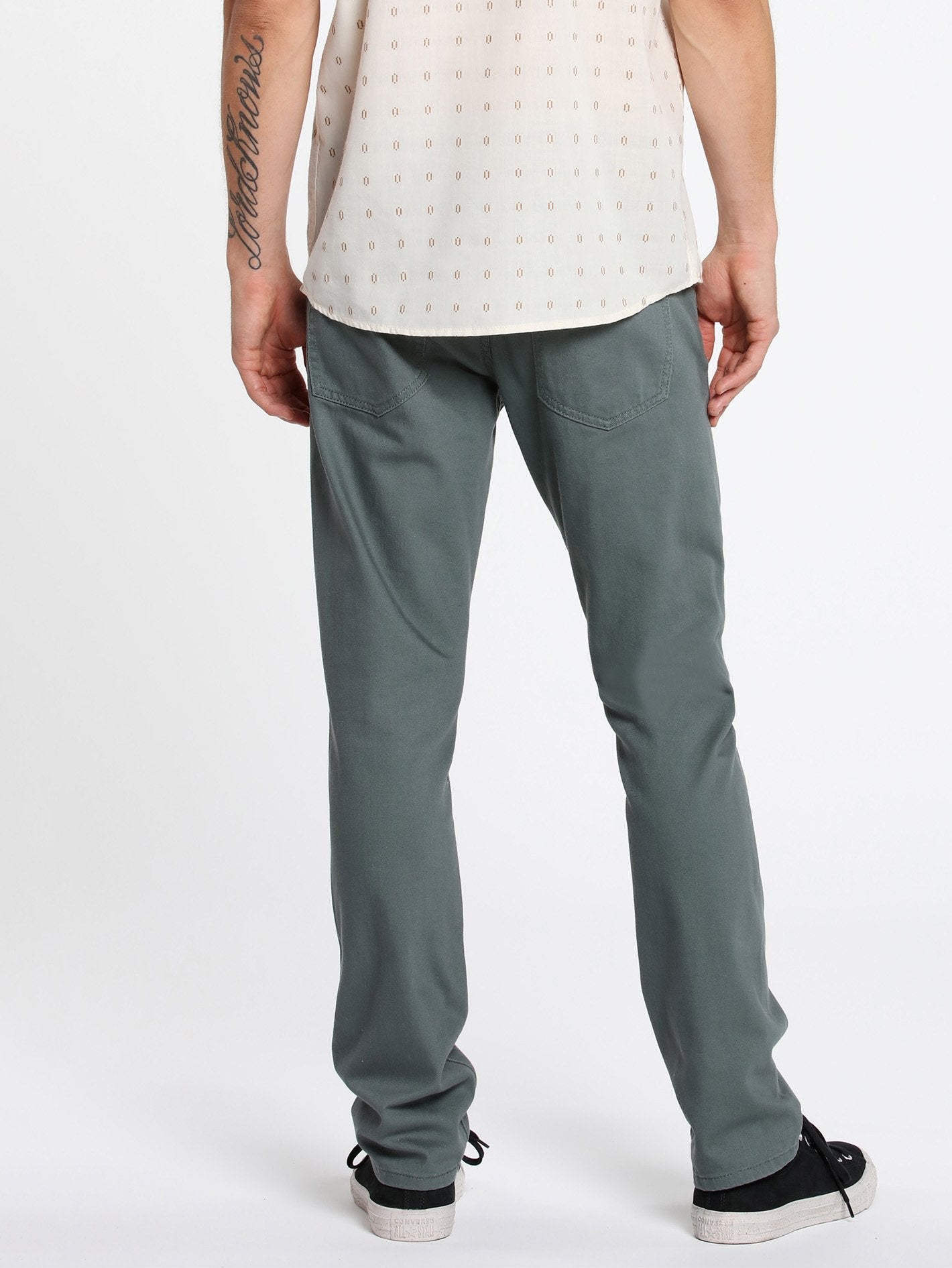 Vorta 5 Pocket Slub Pants - FIR GREEN