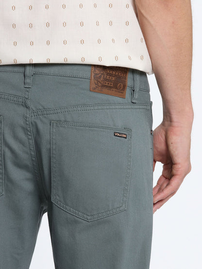 Vorta 5 Pocket Slub Pants - FIR GREEN