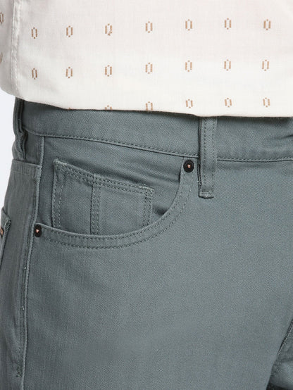 Vorta 5 Pocket Slub Pants - FIR GREEN
