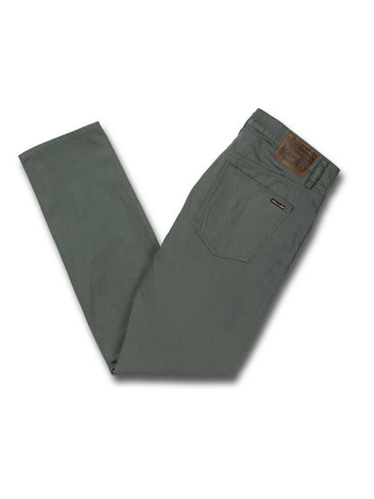 Vorta 5 Pocket Slub Pants - FIR GREEN