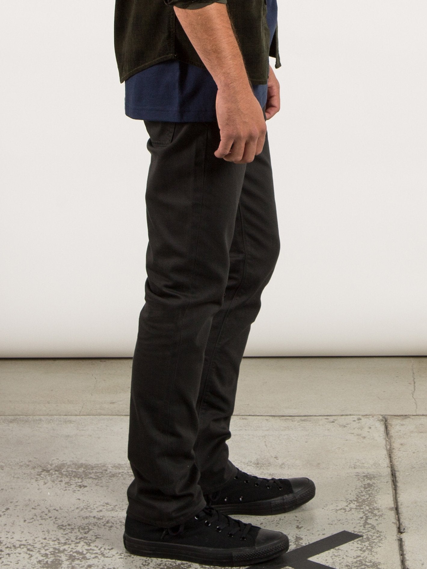 Vorta 5 Pocket Slub Pants - Stealth