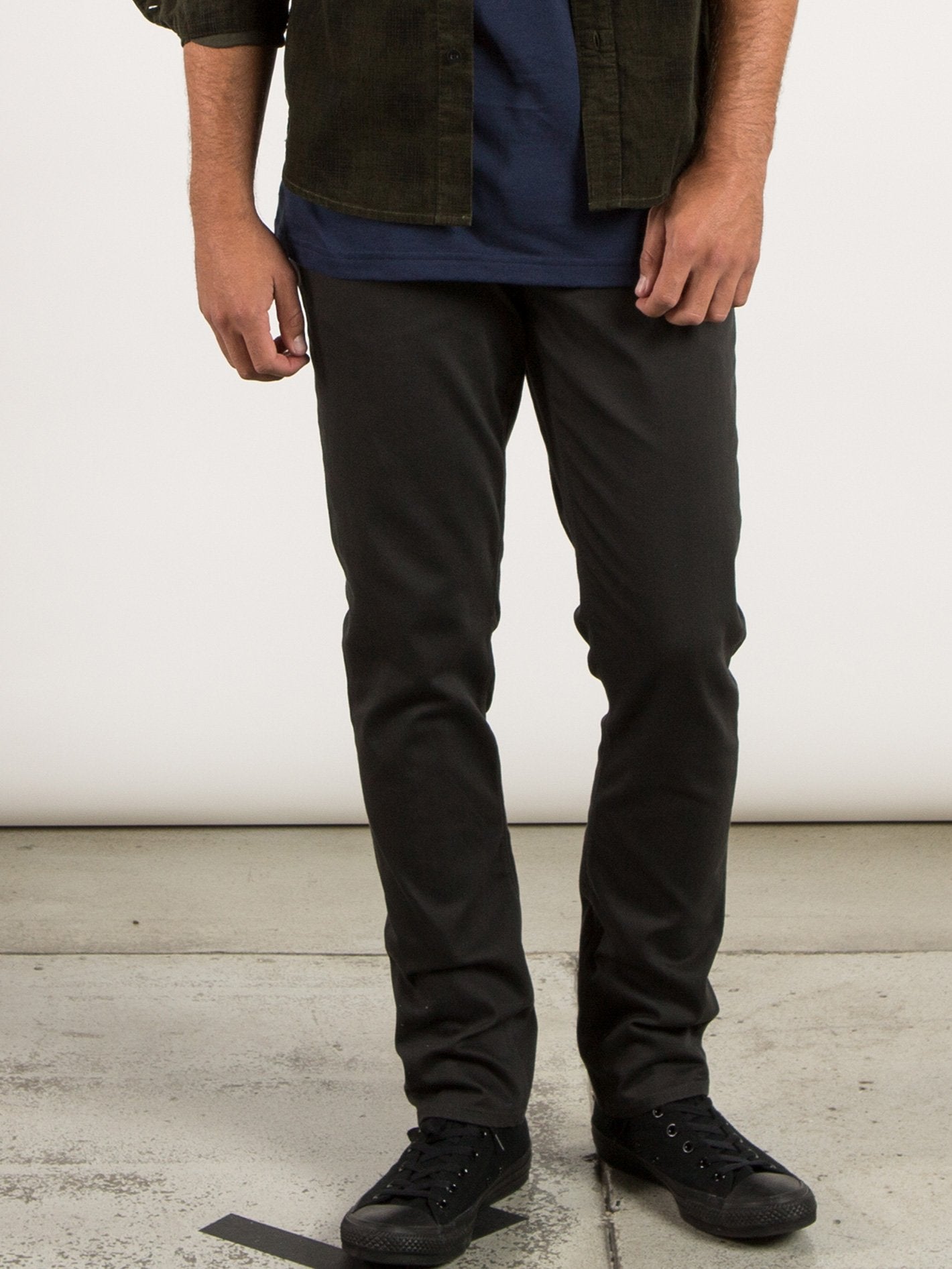Vorta 5 Pocket Slub Pants - Stealth