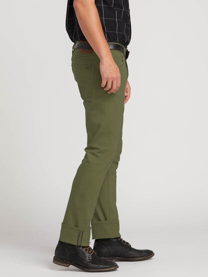 Vorta Slub Pants - Vineyard Green