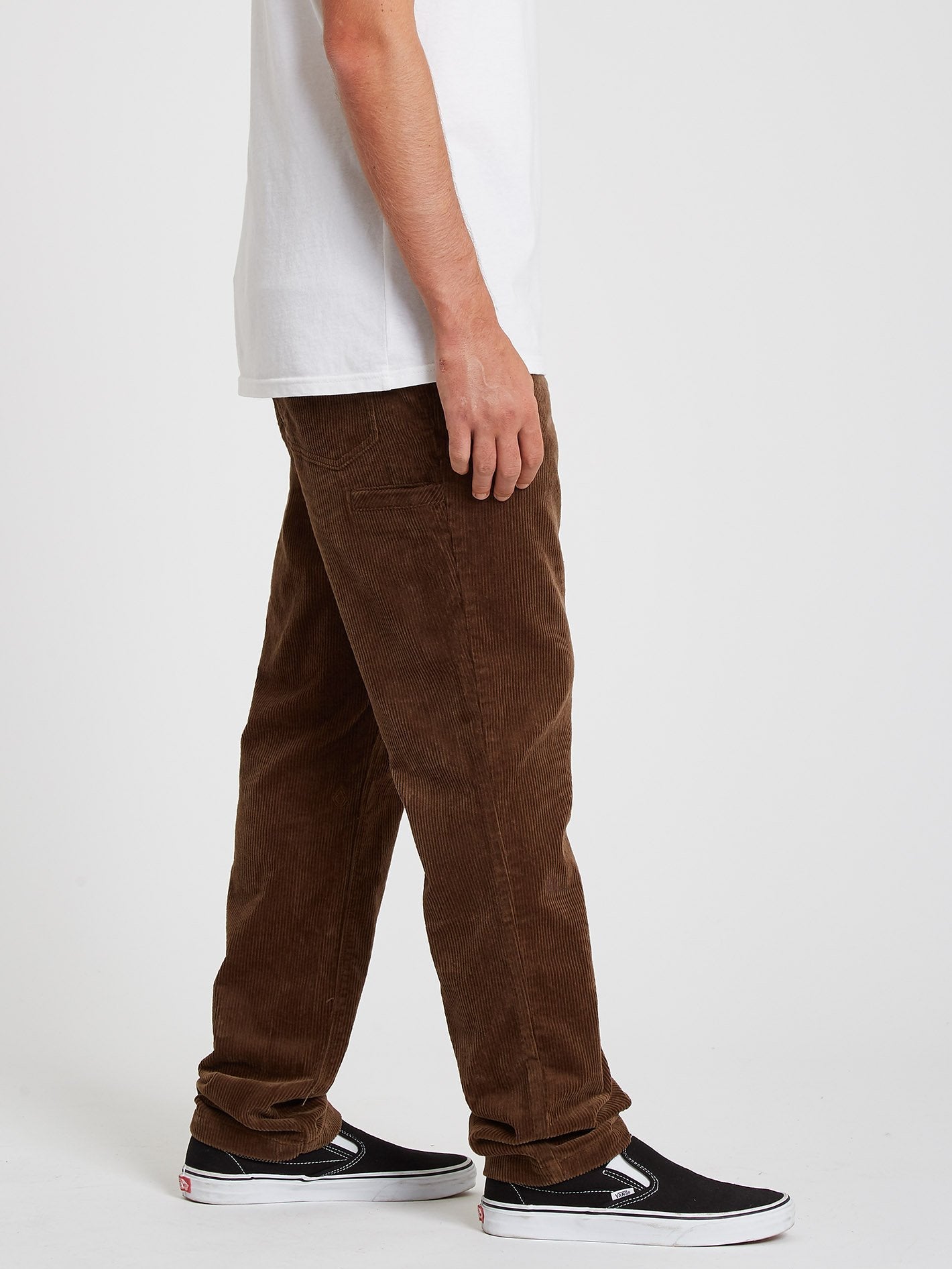 Louie Lopez Tapered Cord Pants - DARK EARTH