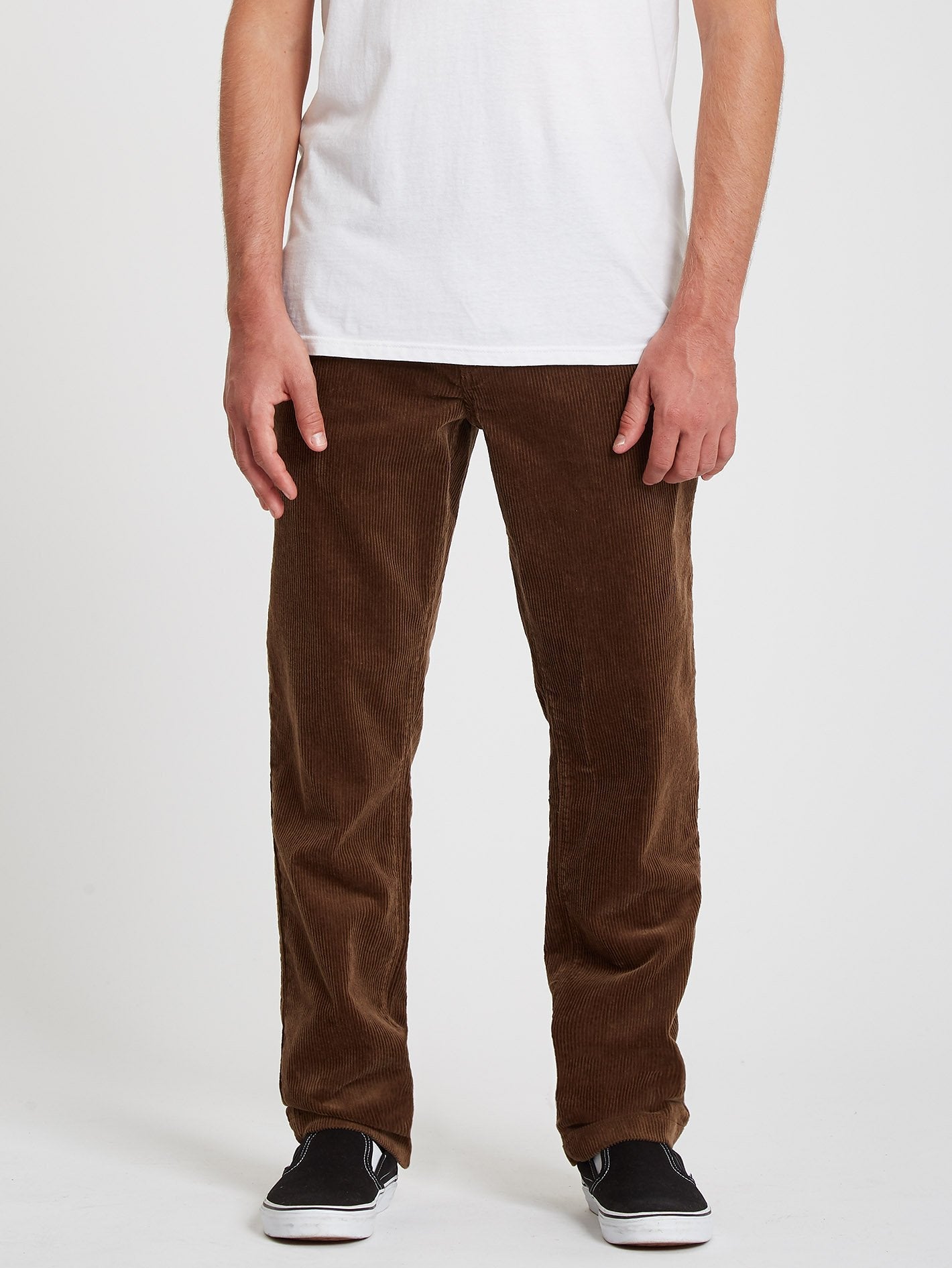 Louie Lopez Tapered Cord Pants - DARK EARTH