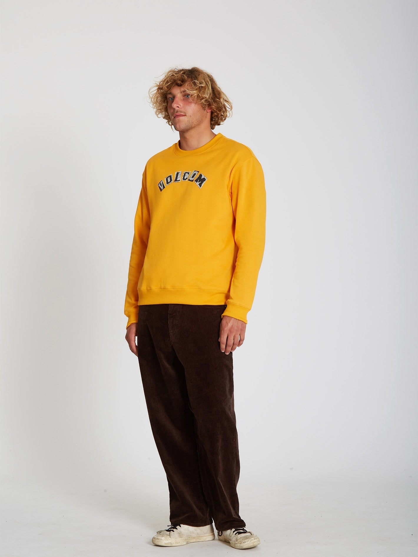 Pantalon en velours côtelé Lurking About - DARK BROWN
