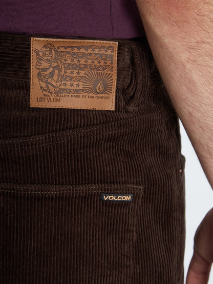 Pantalon en velours côtelé Lurking About - DARK BROWN