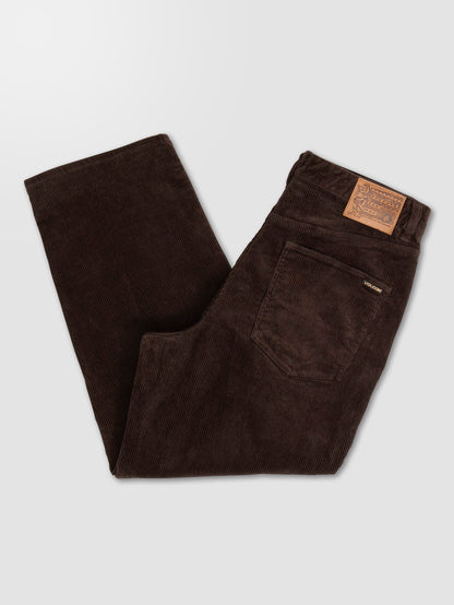 Pantalon en velours côtelé Lurking About - DARK BROWN