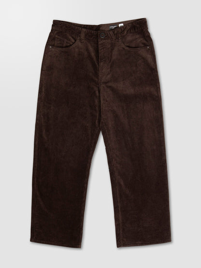 Pantalon en velours côtelé Lurking About - DARK BROWN