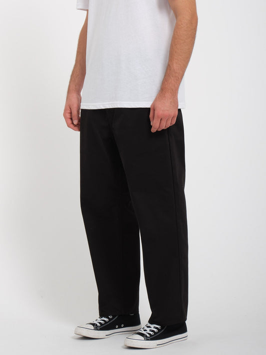 Plissee Briqlayer Chinohose - SCHWARZ