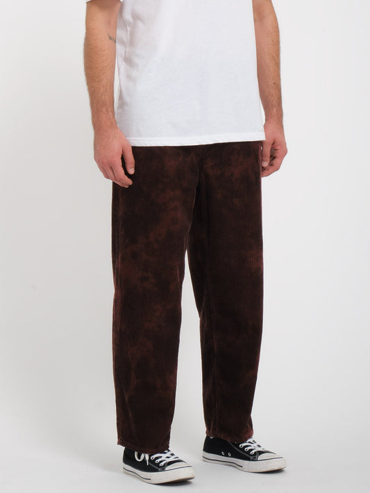 Billow Tapered Ribbed Pants - BITTERSCHOKOLADE