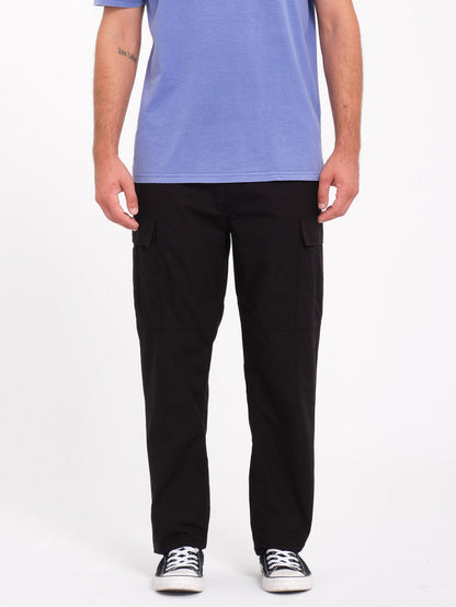 Strange Tripper Tapered Cargo Pants - BLACK