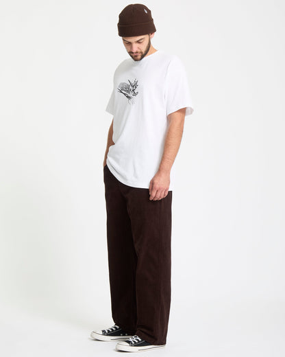Frickin – Lockere, konisch zulaufende Cordhose – Kakao