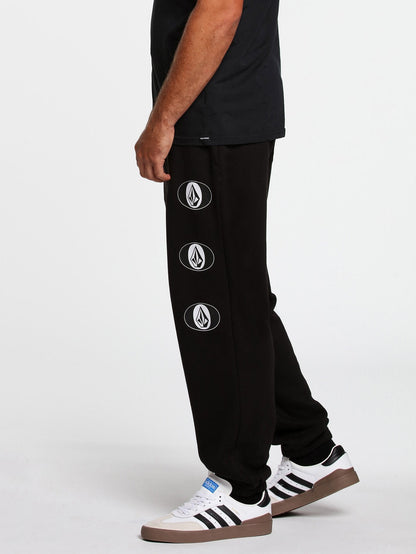 Pantalon Stone Stack Fleece - BLACK