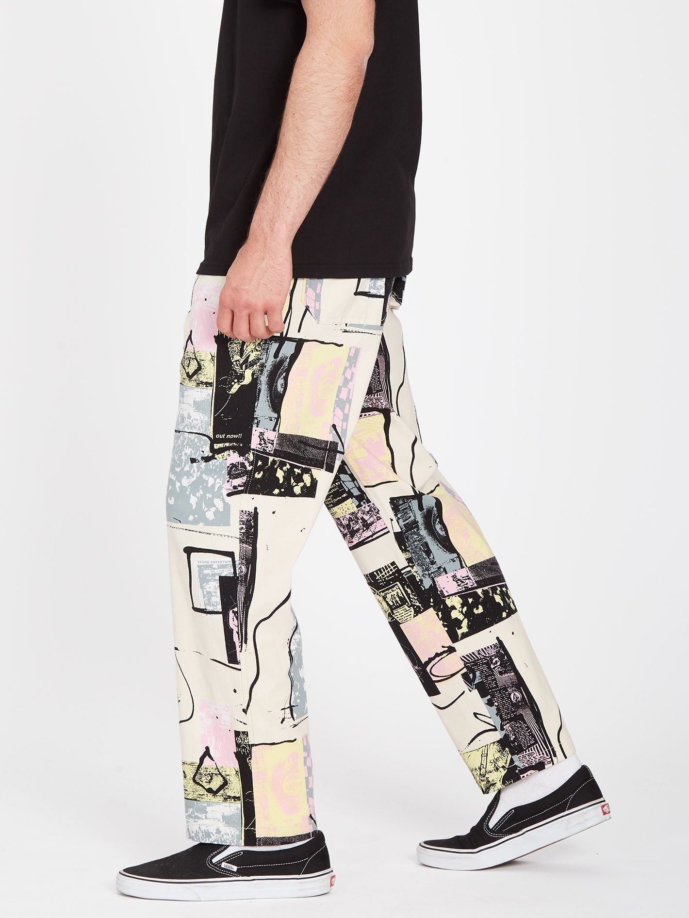 Psychstone Hose mit elastischer Taille - WHITECAP GREY