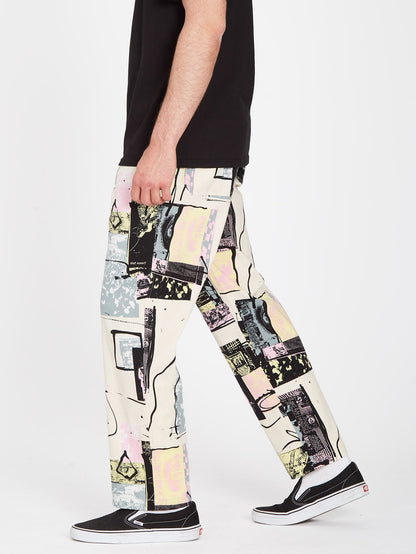 Psychstone Hose mit elastischer Taille - WHITECAP GREY