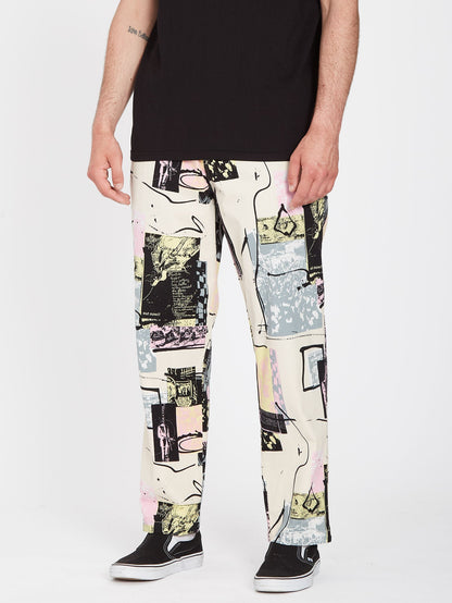 Psychstone Hose mit elastischer Taille - WHITECAP GREY