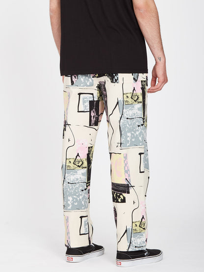 Psychstone Hose mit elastischer Taille - WHITECAP GREY