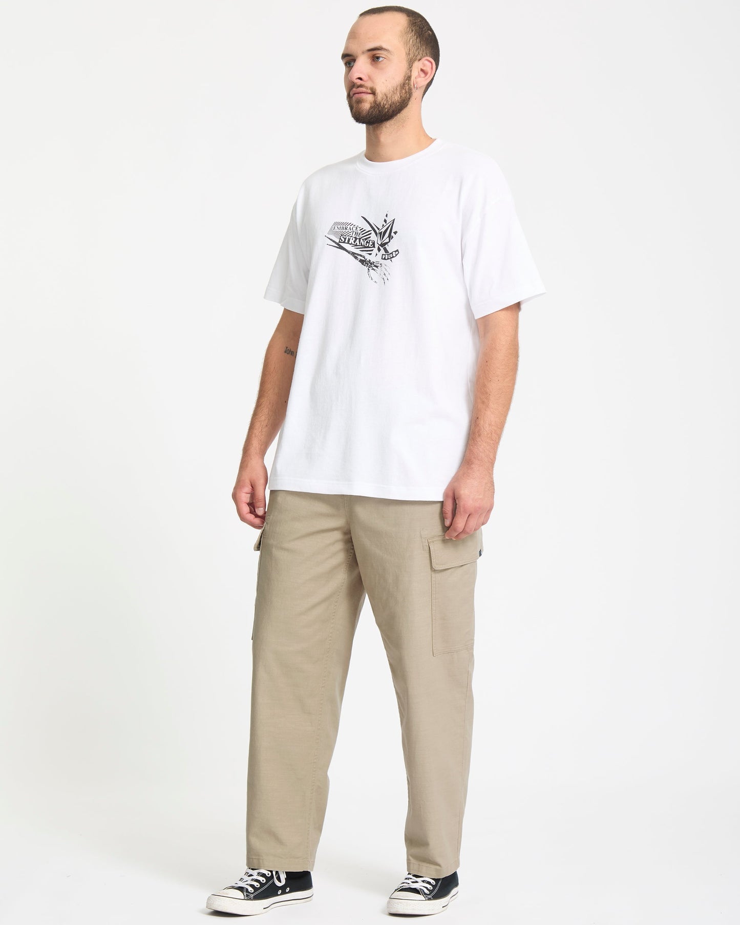 Billow Tapered Elastic Waist Pants - Khaki