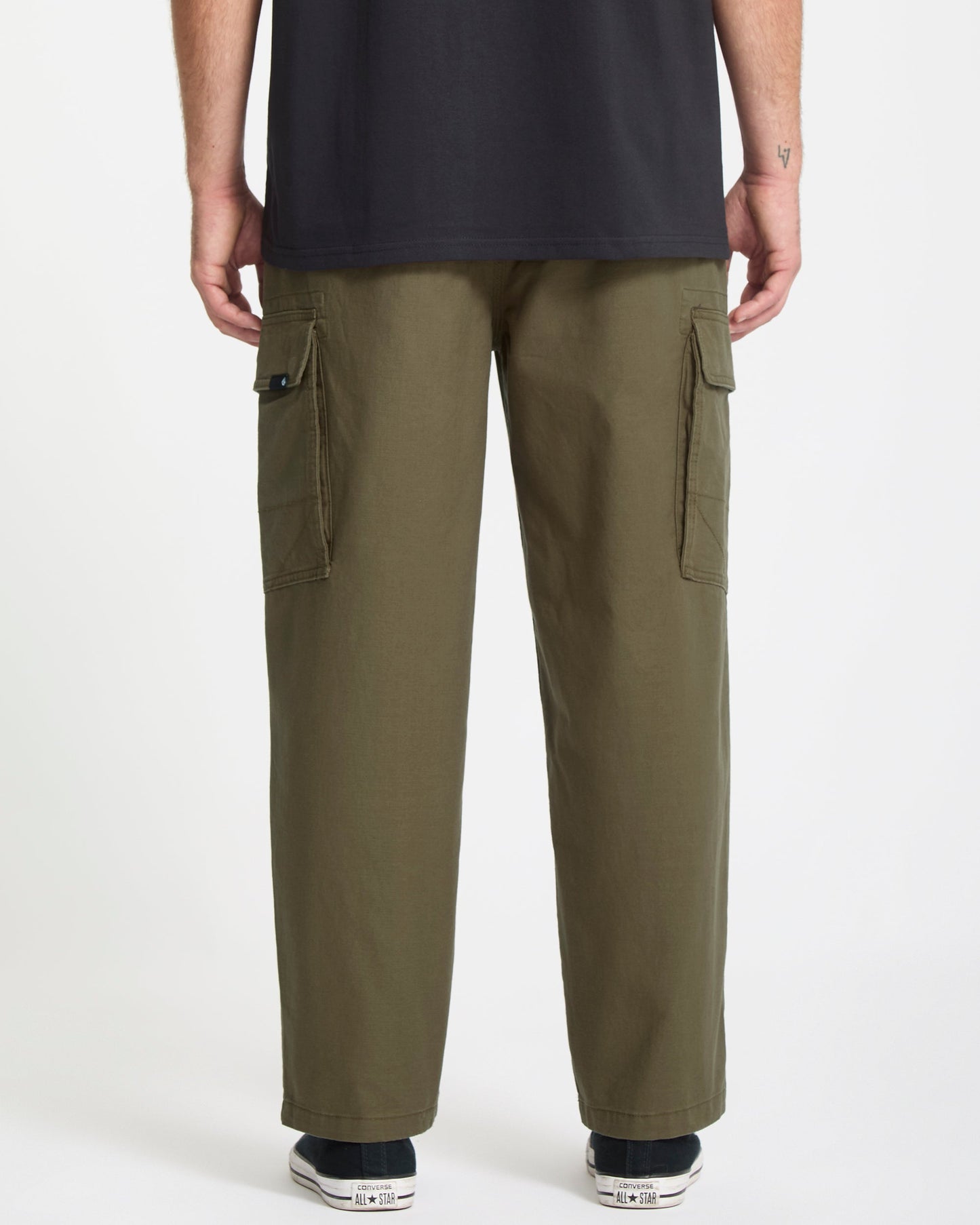 Billow Tapered Elastic Waist Pants - Sage Leaf