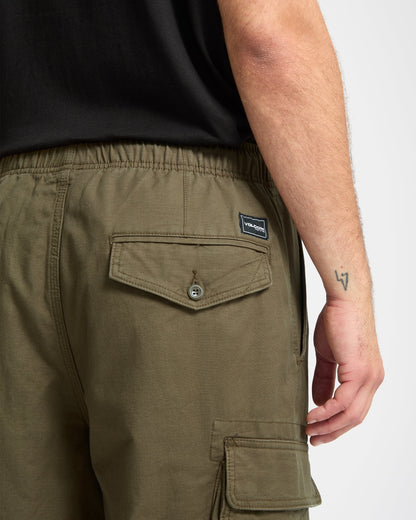 Billow Tapered Elastic Waist Pants - Sage Leaf