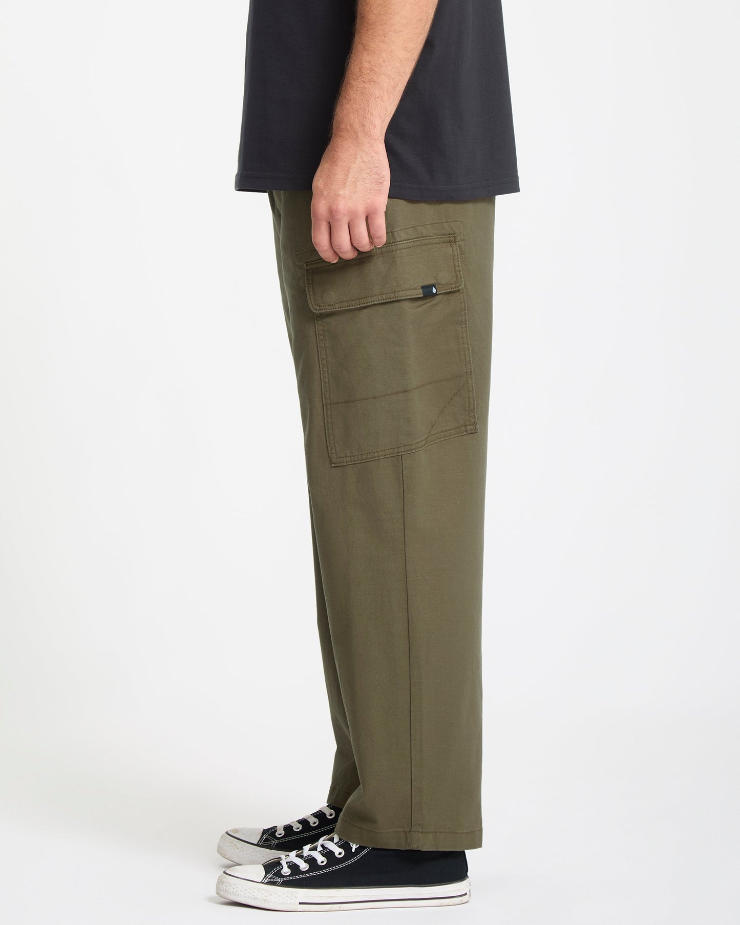 Billow Tapered Elastic Waist Pants - Sage Leaf