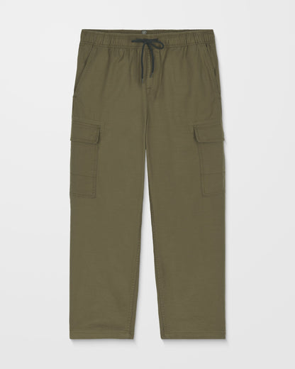 Billow Tapered Elastic Waist Pants - Sage Leaf