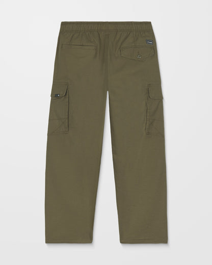Billow Tapered Elastic Waist Pants - Sage Leaf