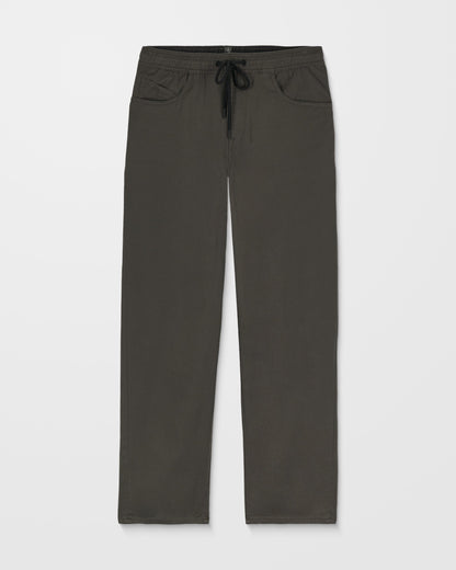 Freazy Loose Elastic Waist Pants - Rinsed Black