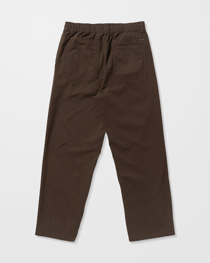 Pantalon À Taille Élastique Chillow Pleat - Cacao