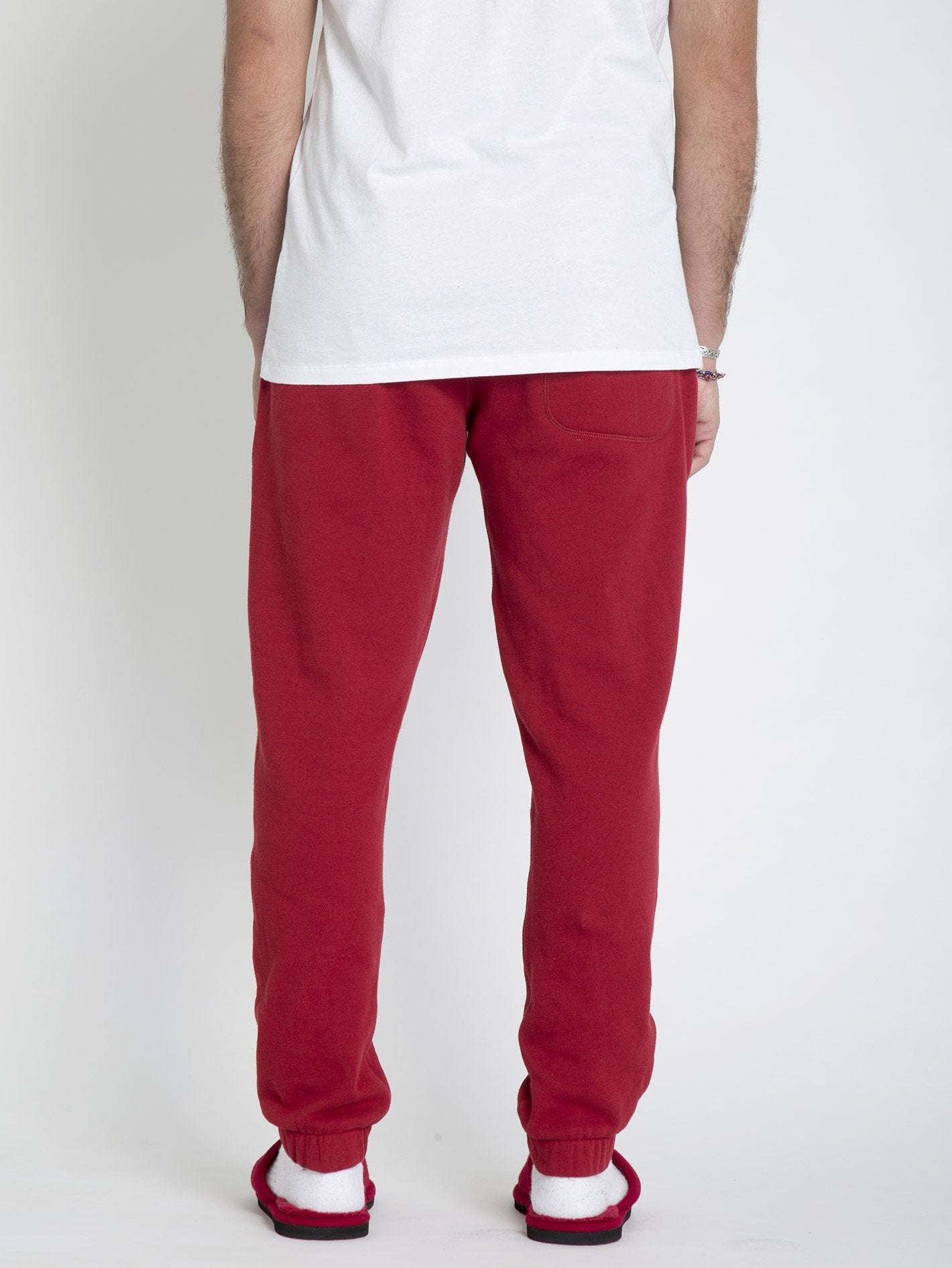 SANTASTONE FLEECE JOGGERS - DEEP RED
